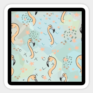 Flamingo Pattern Sticker